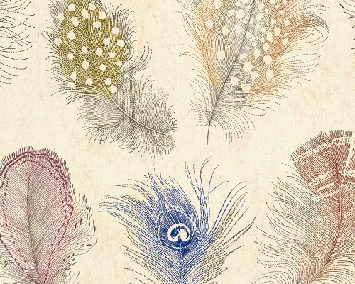 RW3791866A Feather Wallpaper