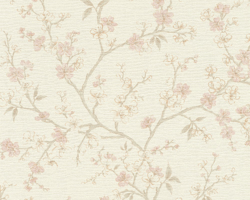 RY6745 Cream & Pink Blossom Tree Wallpaper