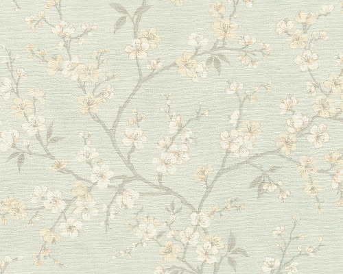 RY6769 Pale Green Blossom Tree Wallpaper