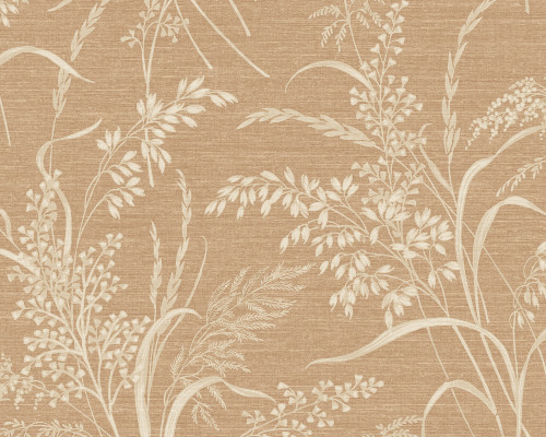RW7A84303G Peach Meadow Leaf Wallpaper