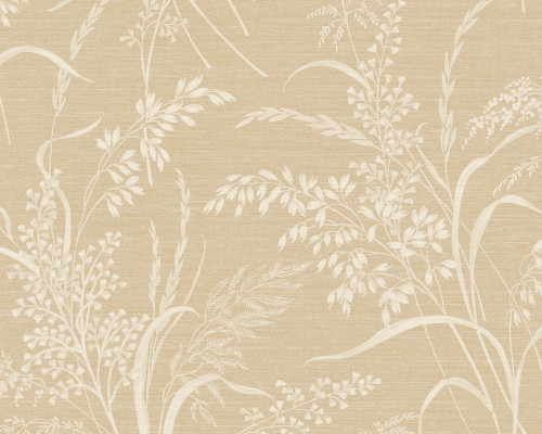 RW7A84301G Pale Peach Meadow Leaf Wallpaper