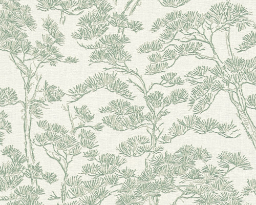 RW7790013A Duck egg Zen branches Wallpaper