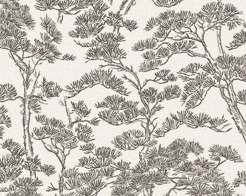 RW7790015A Charcoal Zen branches Wallpaper