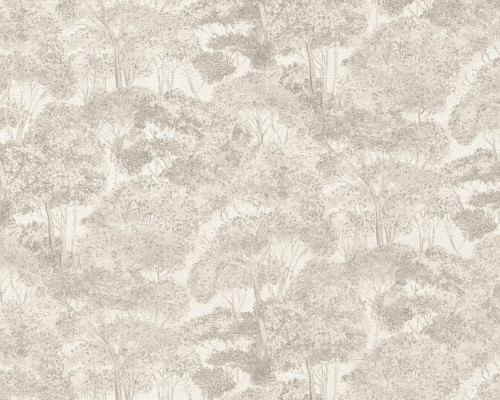 RW7792272A Grey Woodland Tree Wallpaper