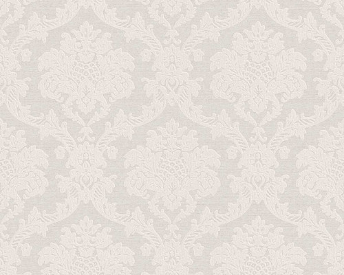 RW97727P Grey Damask Wallpaper