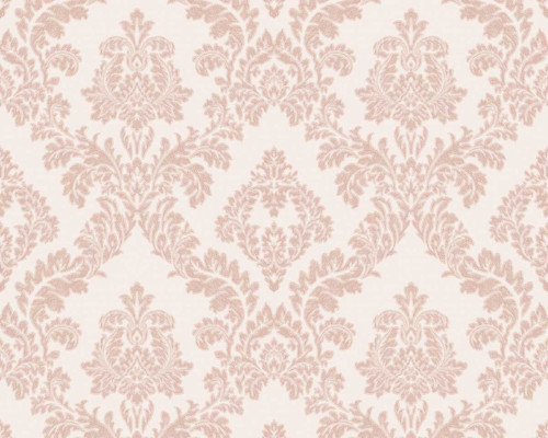RW97744P Peach Damask Wallpaper