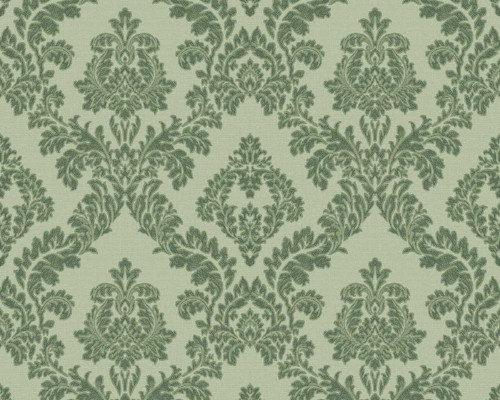 RW97746P Green Damask Wallpaper