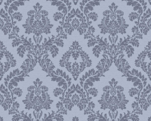 RW97747P Blue Damask Wallpaper