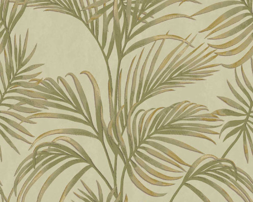 RW97735P Lime Green Palm Leaves Wallpaper