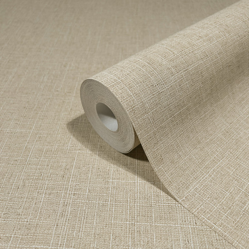 RW733392M Gold Linen Effect Wallpaper