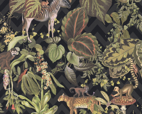 RW59379901A Jungle Animals Wallpaper