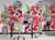 RW92071A Colourful Floral Repeatable Mural