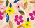 RW92091A Colourful Floral Repeatable Mural