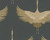 RW734532M Black and Gold Crane Wallpaper