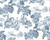 RW18342P Blue Toile Wallpaper