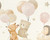 A2079 Pink Balloons & Animals Wallpaper 