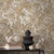 RW3790474A  Silver Gold Leaf Wallpaper