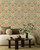 RW7A84702G Green and Rust Bird Wallpaper