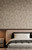 RW97709P Taupe Botanical Motif Wallpaper