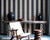 RW97757P Blue, Beige and Gold stripe Wallpaper