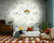 RW5396921A Repeatable Green and Blue Leaf Mural