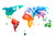 Colourful world  map 1 Mural