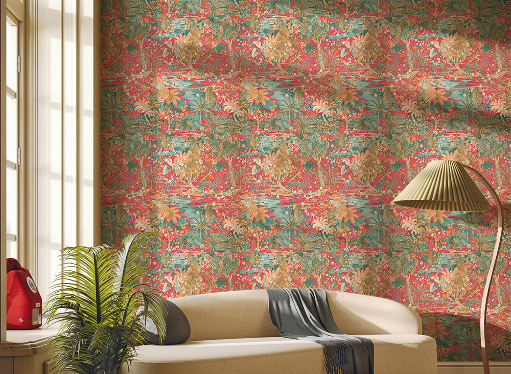 red oriental wallpaper