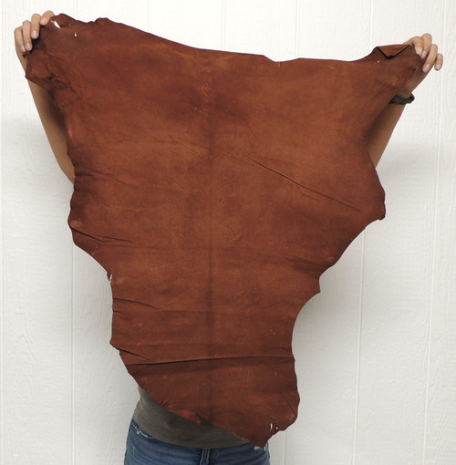 Buckskin Leather - Grain - Whiskey - 2.0-2.5 oz. - 4.25 Square Feet (Hide #10-46)