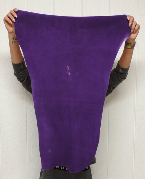 PURPLE DEERSKIN Leather Hide for Native American Crafts Buckskins Cosplay LARP Costumes Laces Medicine Bags  1-5
