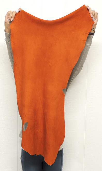 RUST DEERSKIN Leather Hide for Native American Crafts Buckskins Cosplay LARP Costumes Laces Medicine Bags  (1-67)
