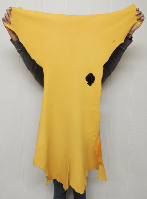 Full grain gold deerskin leather hide 2-3 oz.