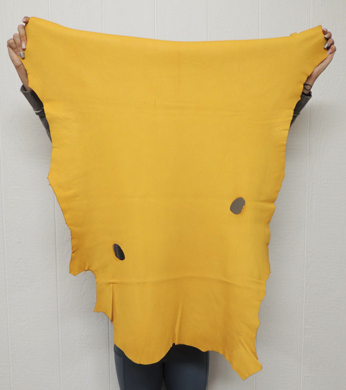 Gold deerskin leather hide 2-3 oz.