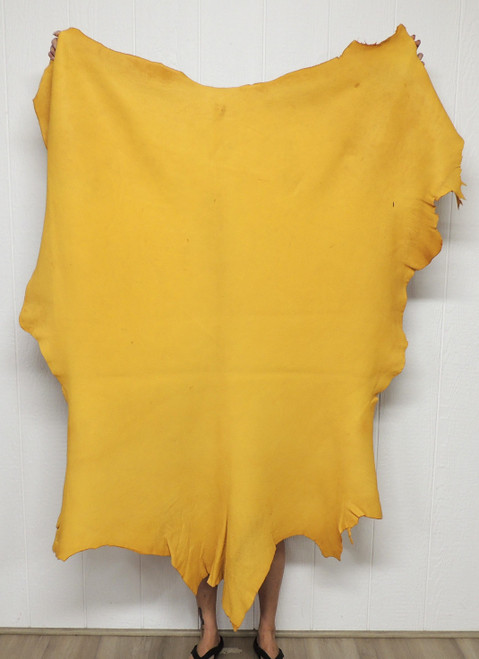 6-7 oz. Full Grain GOLD ELK Leather Hide for Native American Crafts Buckskin Regalia Clothing Moccasins Bags Leather Laces Cosplay 1-9