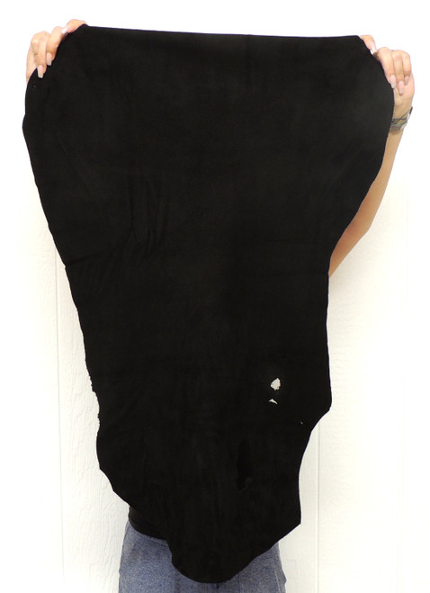 BLACK DEERSKIN Leather Hide for Native American SASS Western Crafts Buckskins Cosplay LARP Costumes Laces Medicine Bags 2-26