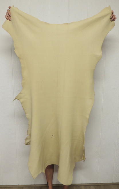 11.5 SF   XL CREAM Buckskin Leather Hide for Native American SCA SASS LARP Crafts Regalia Leather Laces Cosplay Costumes Bags Antler Mounts Taxidermy  1-1