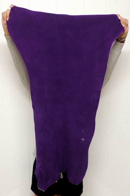 PURPLE DEERSKIN Leather Hide for Native American Crafts Buckskins Cosplay LARP Costumes Laces Medicine Bags  1-27