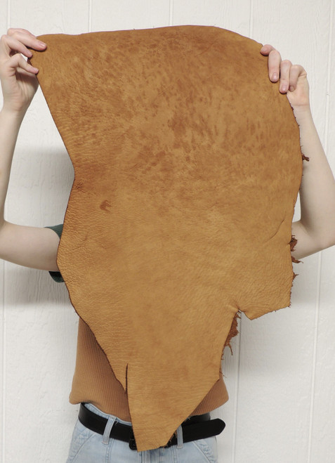 7-8 oz. Full Grain Buffalo Bison Leather Hide for Native American SASS Cowboy Crafts Moccasins Buckskins LARP  SCA Cosplay Costumes  12-7