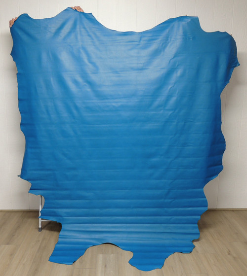 ELECTRIC BLUE Cowhide Leather for Purses Backpacks Upholstery Crafts Clothing Furniture Restoration Antiques    Full Hide 47+ SF  7-15
