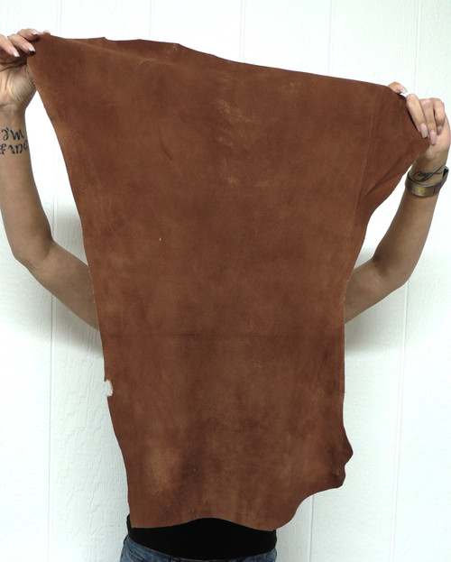 COCOA DEERSKIN Leather Hide for Native American Crafts Buckskins Cosplay LARP Costumes Laces Medicine Bags 1-27