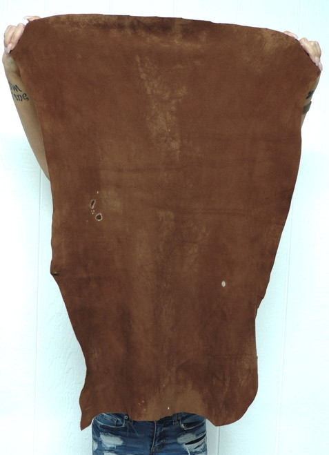 COCOA DEERSKIN Leather Hide for Native American Crafts Buckskins Cosplay LARP Costumes Laces Medicine Bags 1-48