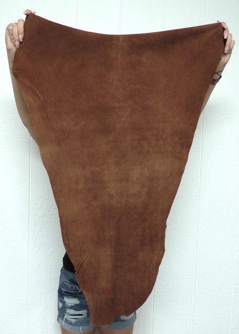 COCOA DEERSKIN Leather Hide for Native American Crafts Buckskins Cosplay LARP Costumes Laces Medicine Bags 1-29