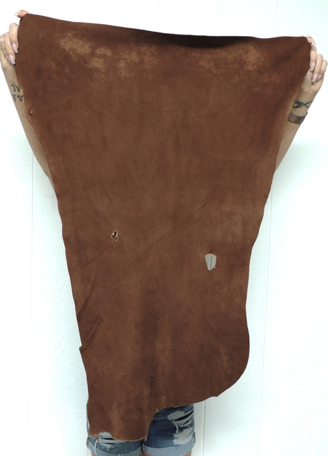 COCOA DEERSKIN Leather Hide for Native American Crafts Buckskins Cosplay LARP Costumes Laces Medicine Bags 1-45