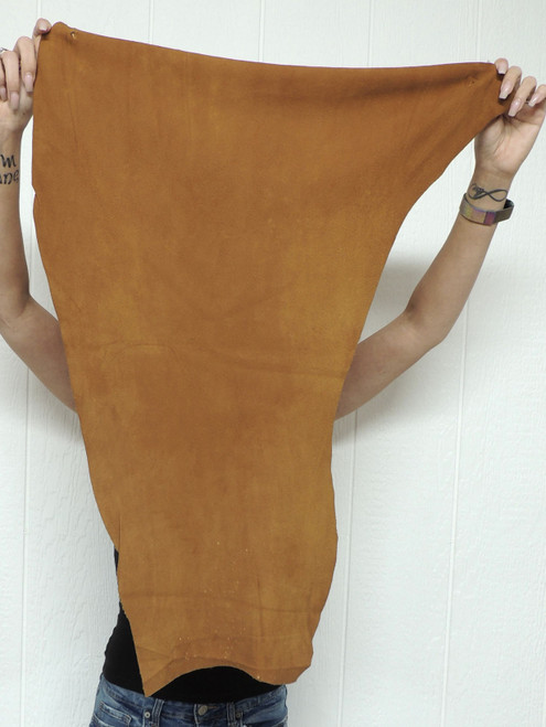 CINNAMON DEERSKIN Leather Hide for Native American Crafts Buckskins Cosplay LARP Costumes Laces Medicine Bags 1-34