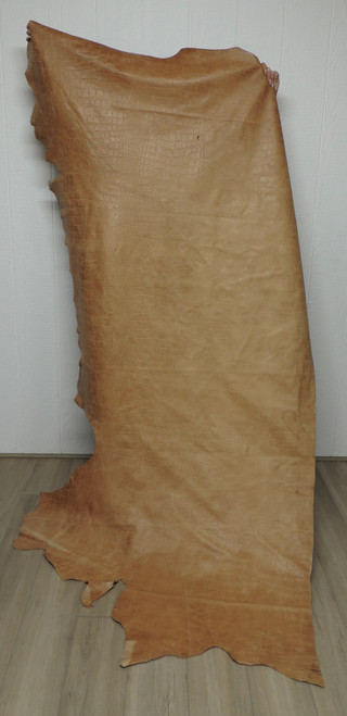 GATOR PRINT Cowhide Leather for Handbags Journal Covers Clothing Upholstery Crafts Inlays 5-46