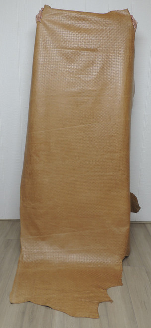 BASKET WEAVE Cowhide Leather for Handbags Journal Covers Clothing Upholstery Crafts Inlays 5-43