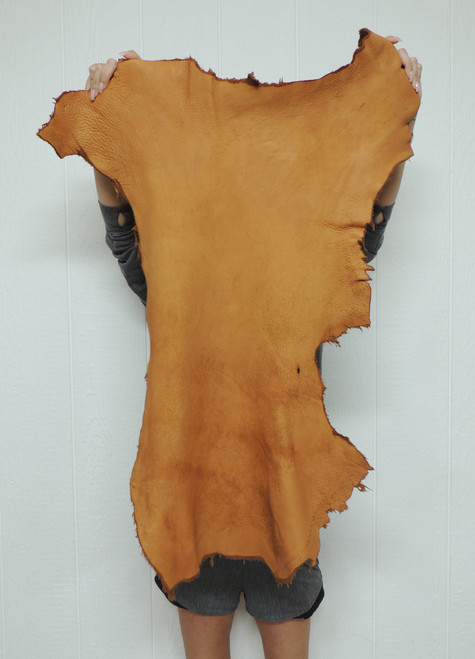 7-8 oz. Full Grain ELK Leather Hide for Native American SASS Cowboy Crafts Moccasins Buckskins Pouches Indian Art Laces Taxidermy ep-8