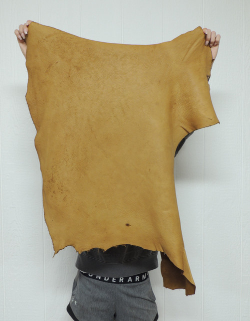 7-8 oz. Full Grain ELK Leather Hide for Native American SASS Cowboy Crafts Moccasins Buckskins Pouches Indian Art Laces Taxidermy ep-31