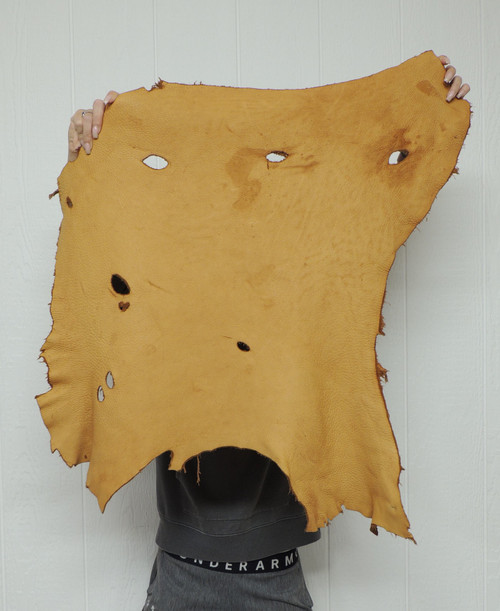 7-9 oz. Full Grain ELK Leather Hide for Native American SASS Cowboy Crafts Moccasins Buckskins Pouches Indian Art Laces Taxidermy ep-25