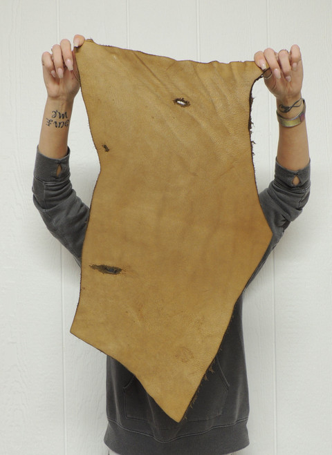 8-10 oz. Full Grain ELK Leather Hide for Native American SASS Cowboy Crafts Moccasins Buckskins Pouches Indian Art Laces Taxidermy ep-55