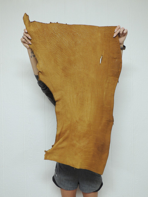 9-11 oz. Full Grain Buffalo Bison Leather Hide for Native American SASS Cowboy Crafts Moccasins Buckskins LARP  SCA Cosplay Costumes  17-3